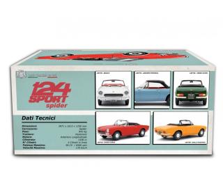 Fiat 124 Sport Spider AS (1438 cc.) 1968 Rosso Laudoracing 1:18 Resinemodell (Türen, Motorhaube... nicht zu öffnen!)